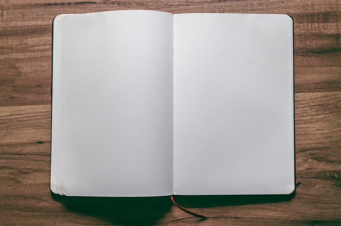 An image of an open journal